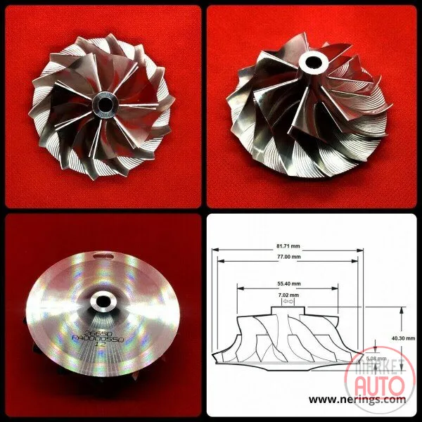 Twinturbo turbocharger Remanufactured (Hybrid Turbo (small+large (KKK)-NĒRINGS