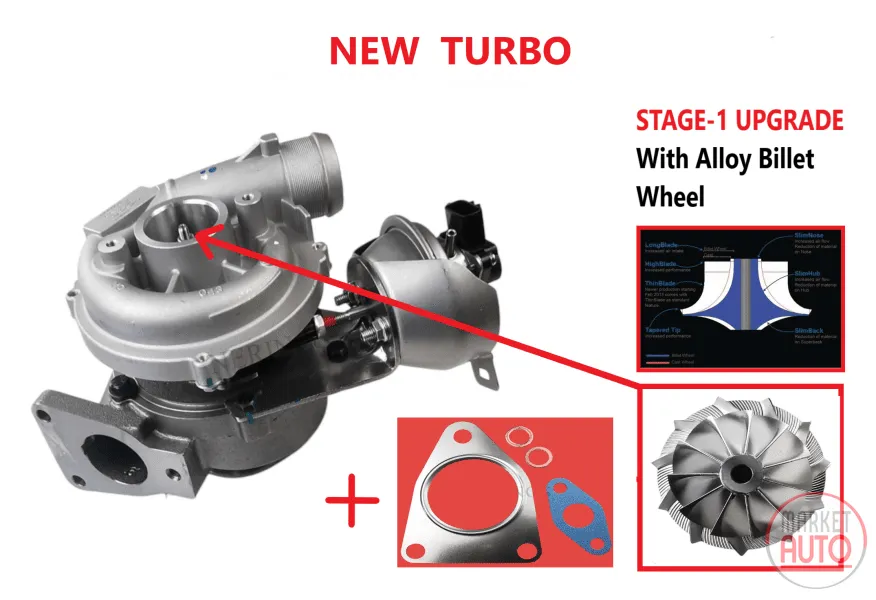 Turbocharger new with upgrade (Stage-1) -Nerings