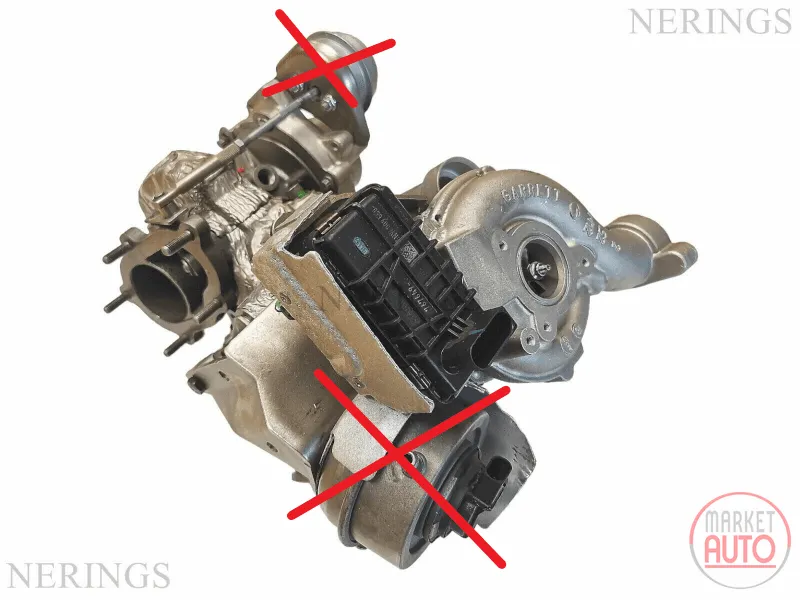 Turbocharger Remanufactured without actuators(GARRETT-TWIN TURBO)-NĒRINGS
