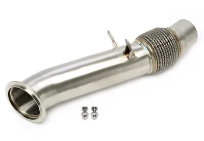 Downpipe without catalytic converter with flex pipe passsend für BMW