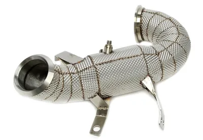 Downpipe with heat shield and catalytic converter Mercedes Benz