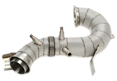 Downpipe with heat shield without catalytic converter Mercedes Benz