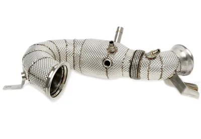 Downpipe with heat shield without catalytic converter Mercedes Benz