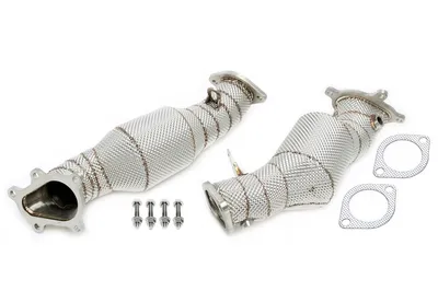 Downpipe with heat shield and catalytic converter Nissan