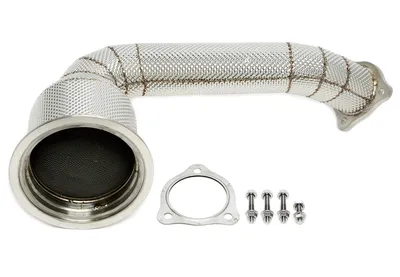 Downpipe with heat shield and catalytic converter Porsche
