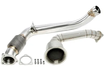 Downpipe with heat shield and catalytic converter Porsche