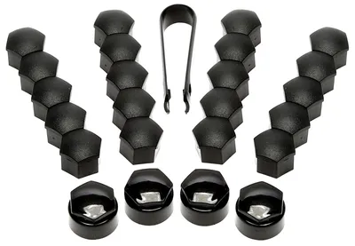 Lug bolt caps set black mat