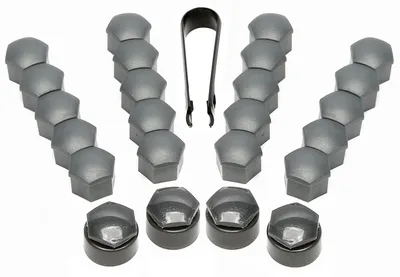 Lug bolt caps set grey mat