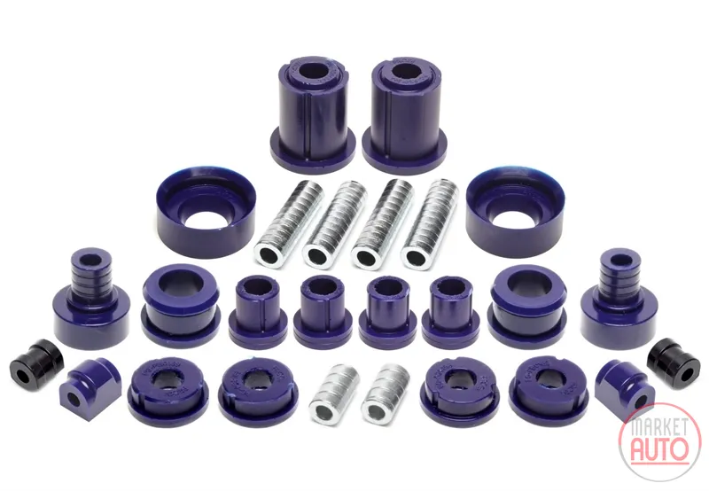 PU-bushings kit front / rear axle 32-pieces BMW