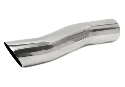 Universal stainless steel 76mm S-shape pipe for welding on in chrome/glossy universell
