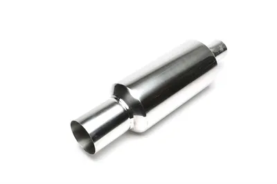 Stainless steel sport rear silencer universal 100mm round / sharp
