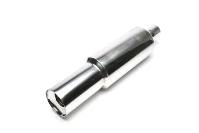 Stainless steel sport rear silencer universal 112 / 60mm round