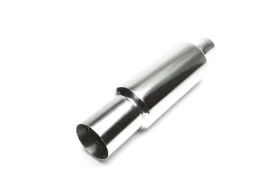 Stainless steel sport rear silencer universal 115mm round / sharp