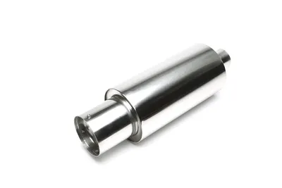 Stainless steel sport rear silencer universal 110 / 40mm round / sharp