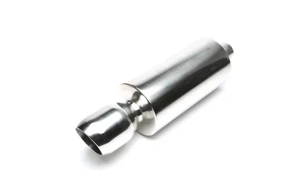 Stainless steel sport rear silencer universal 110mm oval / bevelled