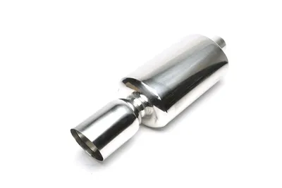 Stainless steel sport rear silencer universal 115mm round / sharp / bevelled