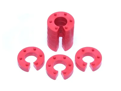 Spring travel limiter front or rear axle (1 set / 8 pieces)