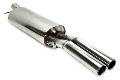 Rear silencer 2x76mm round / flanged Audi