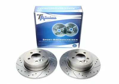Sport brake disc set rear axle perforated + slotted MG · Rover