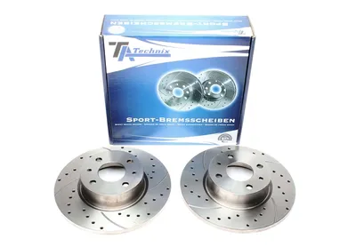 Sport brake disc set front axle perforated + slotted Fiat · Lancia