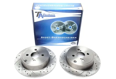 Sport brake disc set rear axle perforated + slotted Toyota