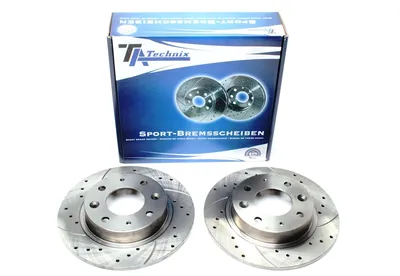 Sport brake disc set rear axle perforated + slotted Kia