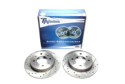 Sport brake disc set rear axle perforated + slotted Kia