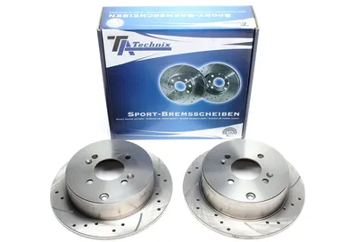 Sport brake disc set rear axle perforated + slotted Hyundai · Kia