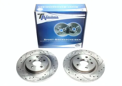 Sport brake disc set rear axle perforated + slotted Citroën · Fiat · Lancia · Peugeot