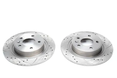 Sport brake disc set rear axle perforated + slotted Opel