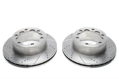 Sport brake disc set rear axle perforated + slotted + internally ventilated Mercedes Benz · VW
