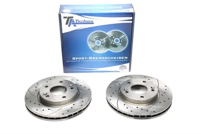 Sport brake disc set front axle, , perforated + slotted + internally ventilated Hyundai