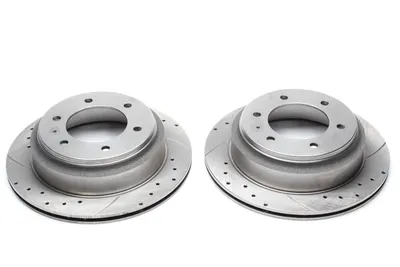 Sport brake disc set rear axle perforated + slotted + internally ventilated Honda · Opel