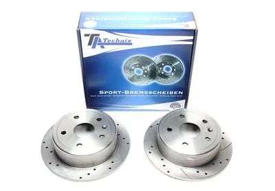 Sport brake disc set rear axle perforated + slotted Daewoo