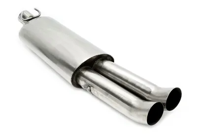 Rear silencer 2x76mm DTM stainless steel VW