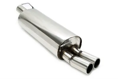 Rear silencer 2x76mm round / flanged Audi · Seat · VW