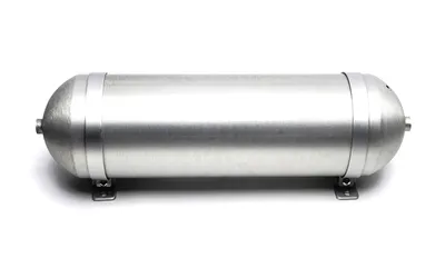 Seamless air tank 11 litres / air tank brushed aluminium