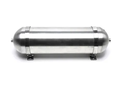 Seamless air tank 11 litres / air tank aluminium brushed anodised