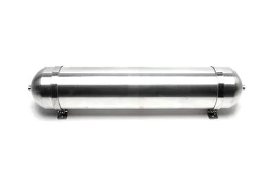 Seamless air tank 19 litres / air tank aluminium brushed / anodised