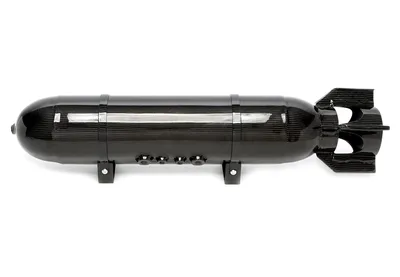 Air tank "Military Look" 19 litres black with real carbon veneer