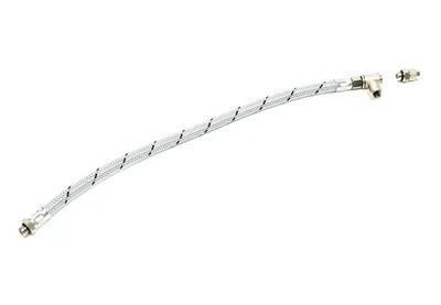 Steel flex air line with 90° angle adapter