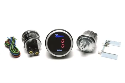 Digital dual pressure gauge, red