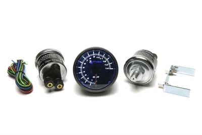 Digital dual pressure gauge with analogue display, white