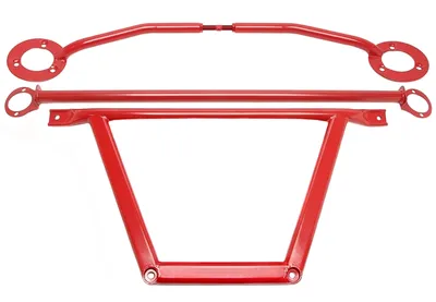 Steel dome brace kit red BMW