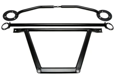 Steel dome brace kit black BMW