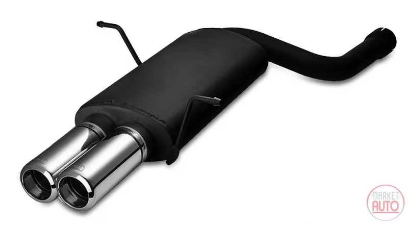 Sport exhaust tip BMW E46 6 cyl single inlet pipe, jedna rura dolotowa