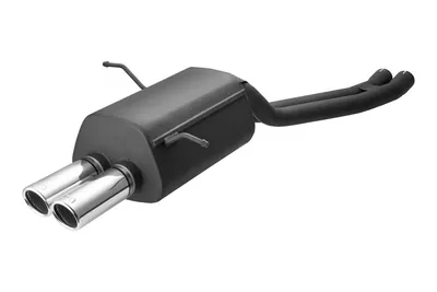 Sport exhaust tip BMW E46 6 cyl, two inlet pipes, podwojna rura dolotowa