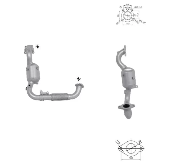 CATALYSEUR FORD FOCUS 1.0i 12V