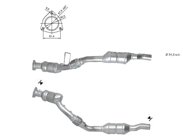 CATALYSEUR AUDI A4 2.4i GAUCHE