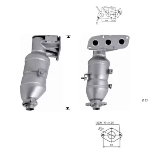 CATALYSEUR TOYOTA AYGO 1.0i
